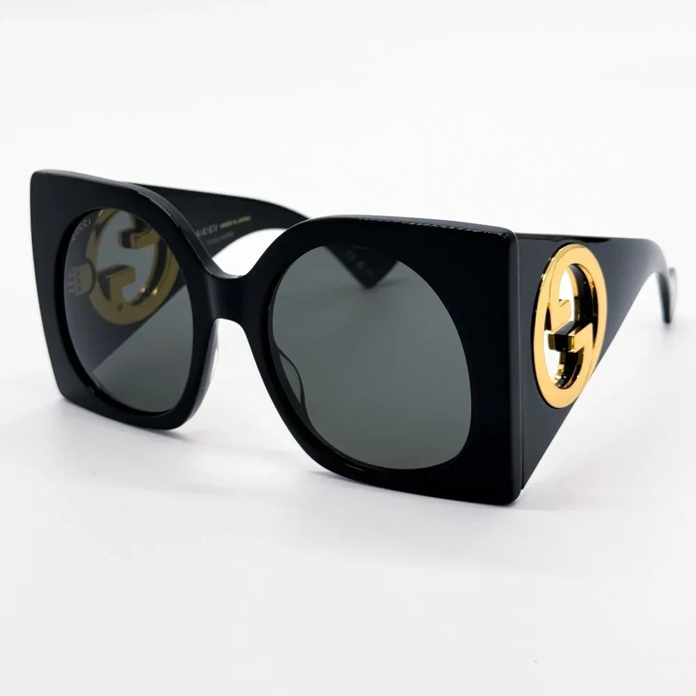 NEW GUCCI GG1254S 001 SUNGLASSES WOMEN BLACK EYEWEAR